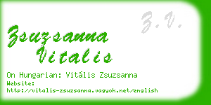 zsuzsanna vitalis business card