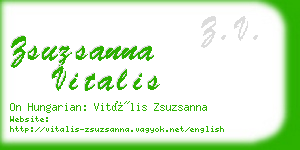 zsuzsanna vitalis business card